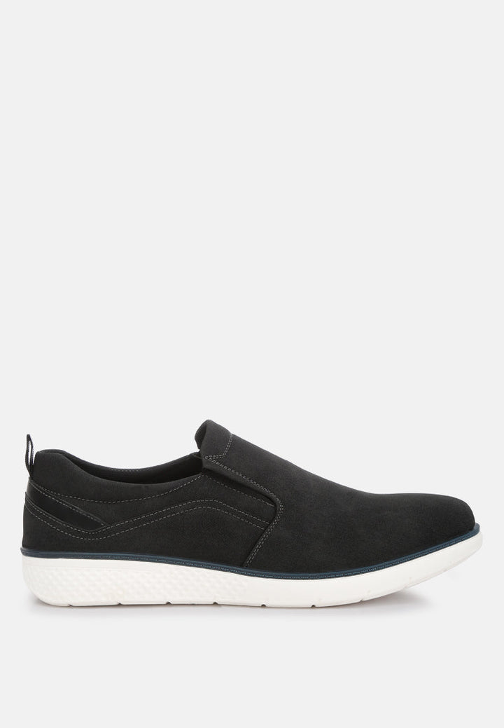 men's slip on casual sneakers#color_black