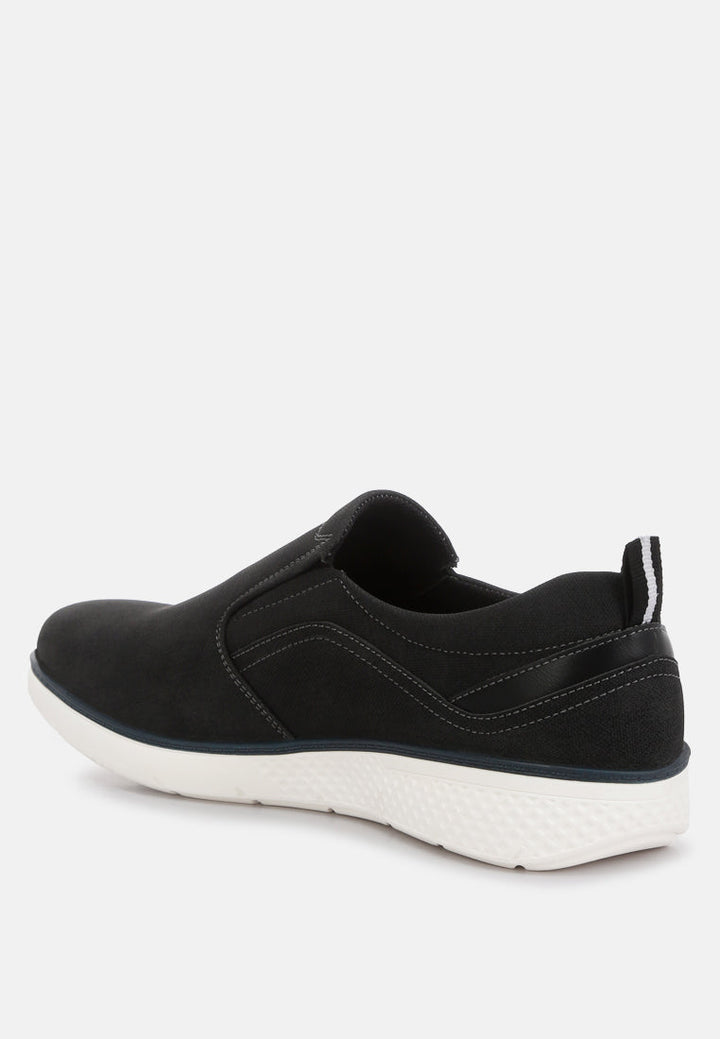 men's slip on casual sneakers#color_black