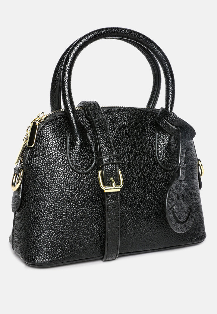 smiley bag tag shoulder bag by ruw#color_black