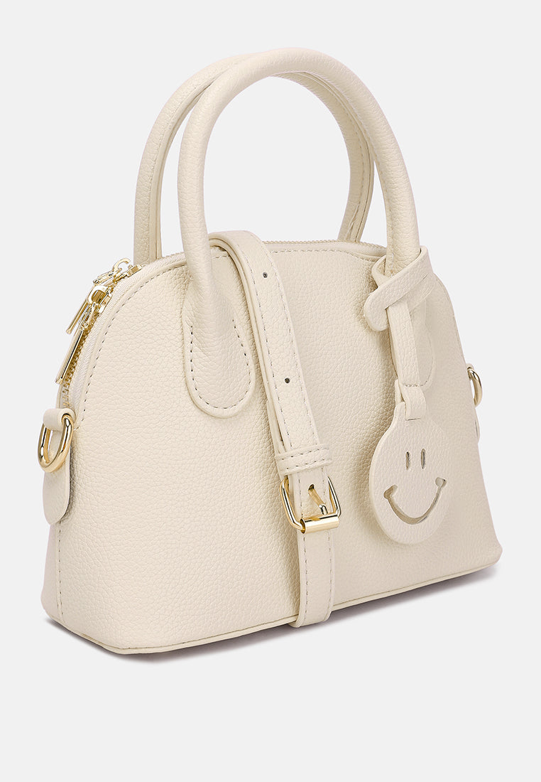 smiley bag tag shoulder bag by ruw#color_off-white