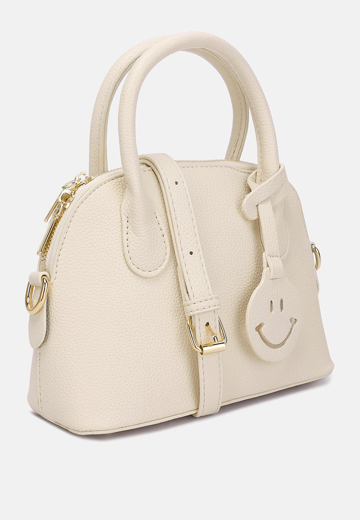 smiley bag tag shoulder bag by ruw#color_off-white
