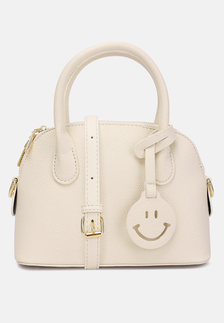 smiley bag tag shoulder bag by ruw#color_off-white