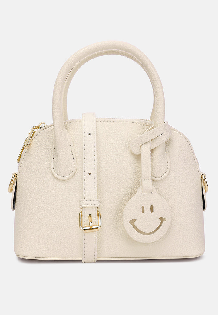 smiley bag tag shoulder bag by ruw#color_off-white