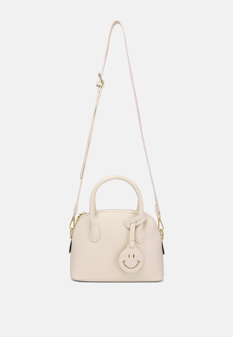 smiley bag tag shoulder bag by ruw#color_off-white