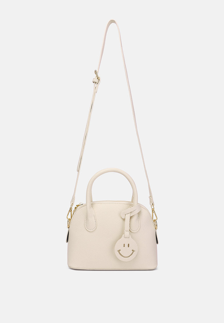 smiley bag tag shoulder bag by ruw#color_off-white