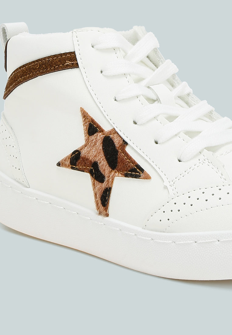 women star high ankle sneakers#color_white