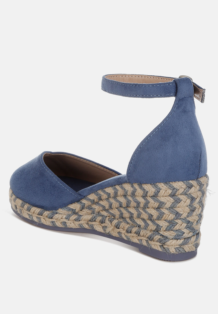 women wedge heel espadrilles sandals#color_navy