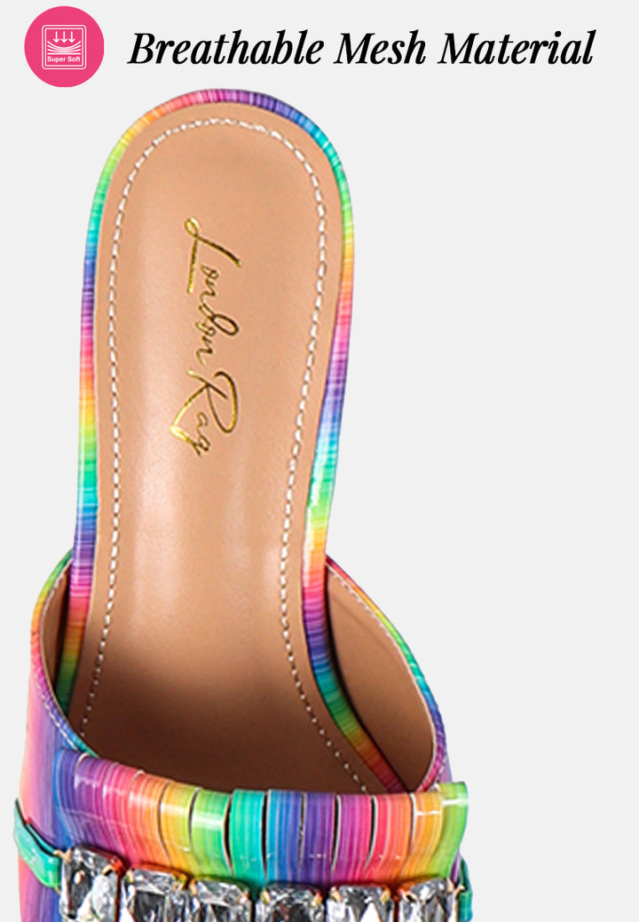 women clear heel jewel sandal#color_multicolor