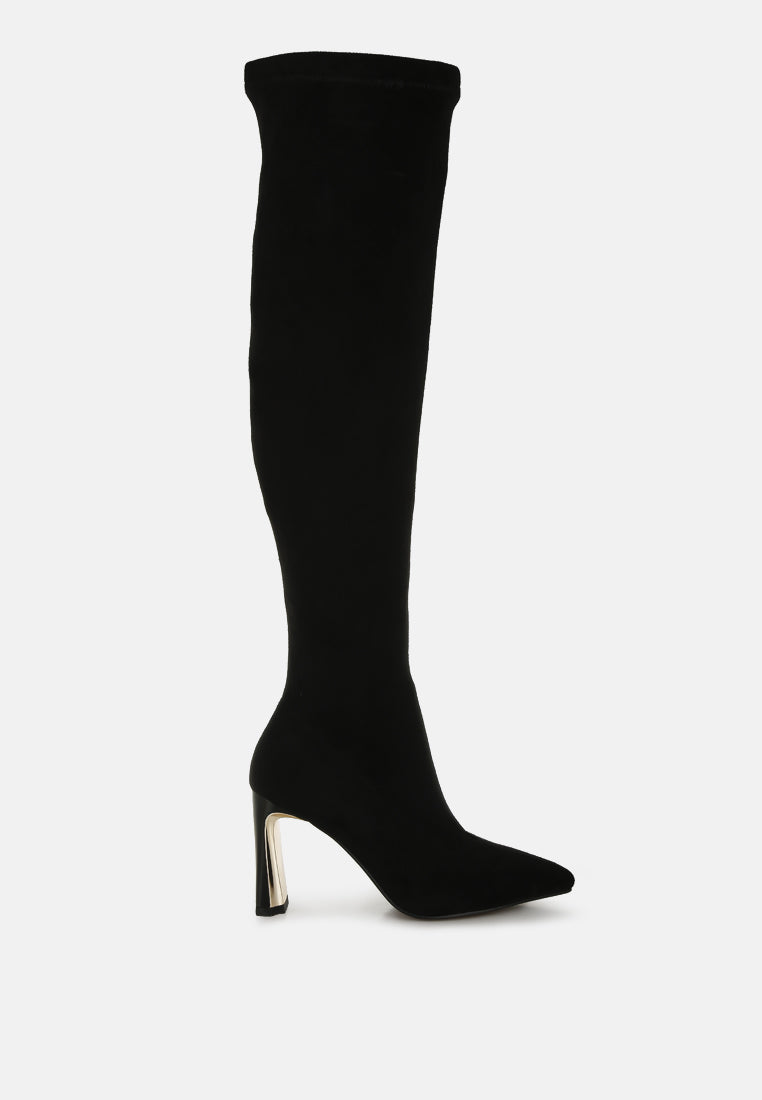 slim block heel long boots#colour_black