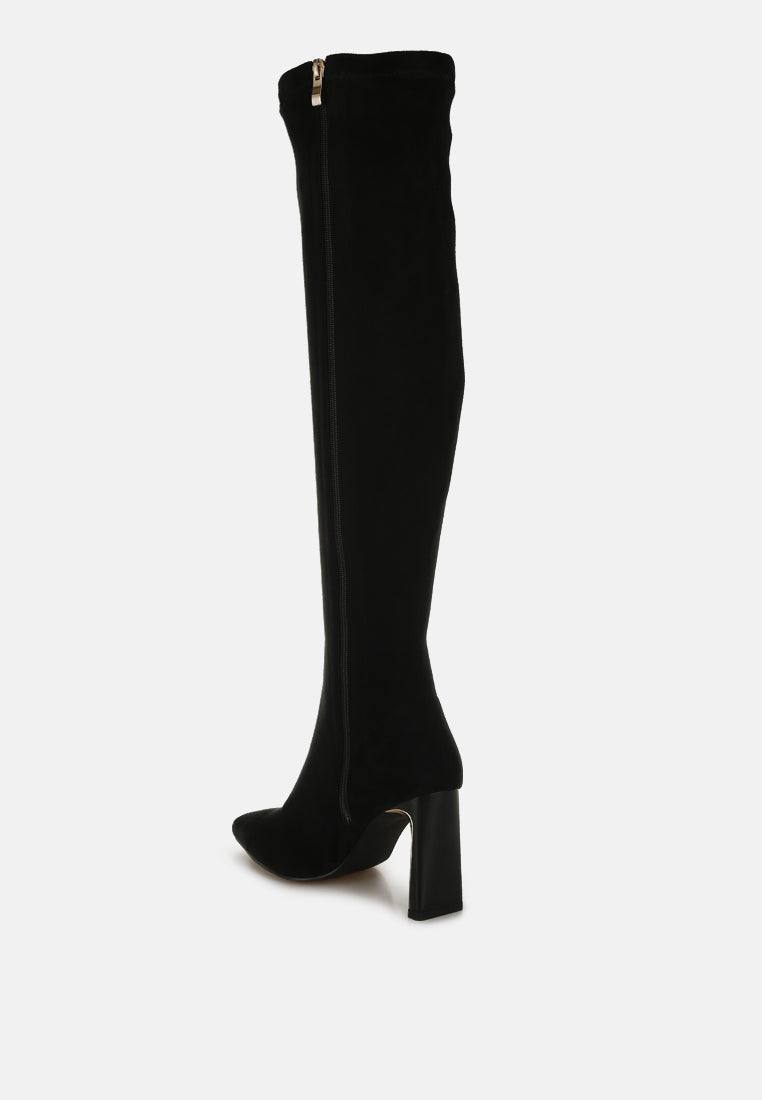 slim block heel long boots#colour_black