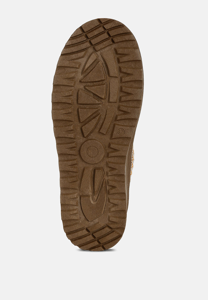 women embroidered platform fur classic slip-on#color_taupe