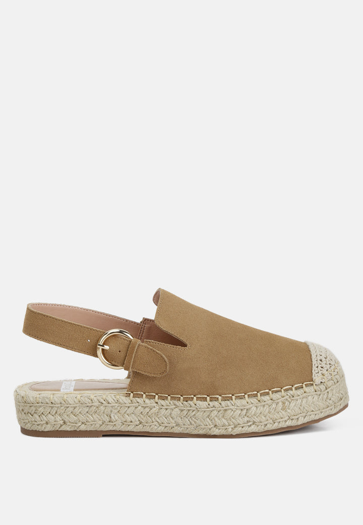 Women Suede Slingback Strap Espadrilles