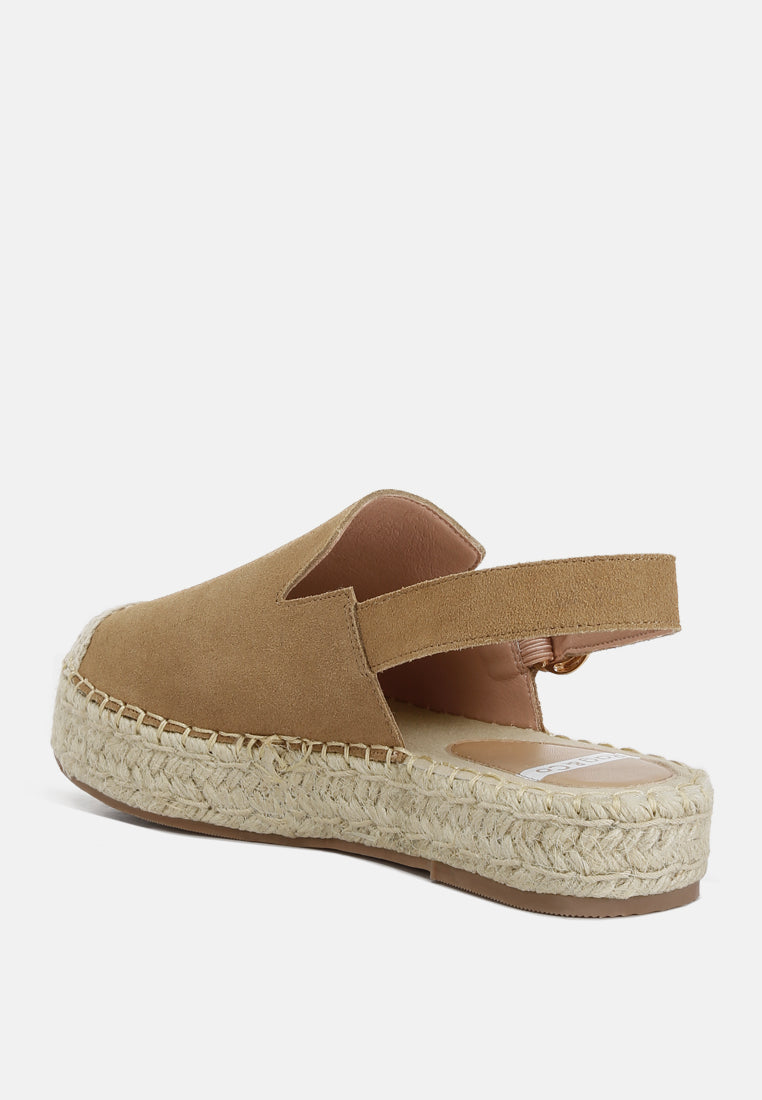 Women Suede Slingback Strap Espadrilles
