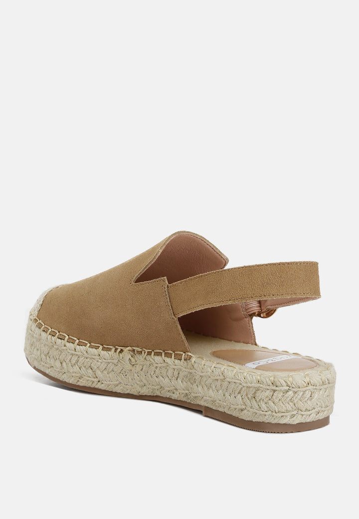 Women Suede Slingback Strap Espadrilles