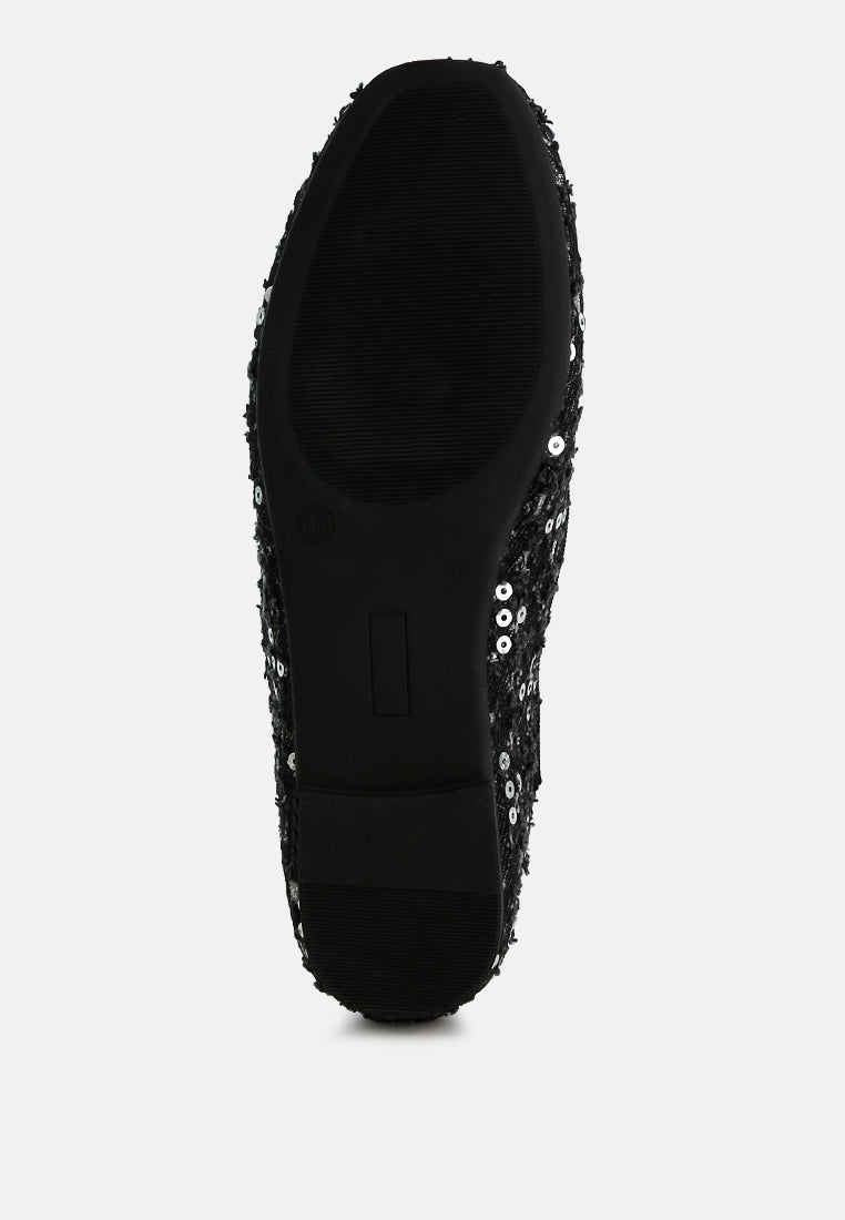women sequin ballet flats#color_black
