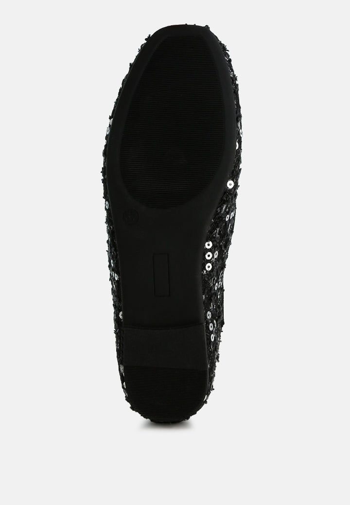 women sequin ballet flats#color_black