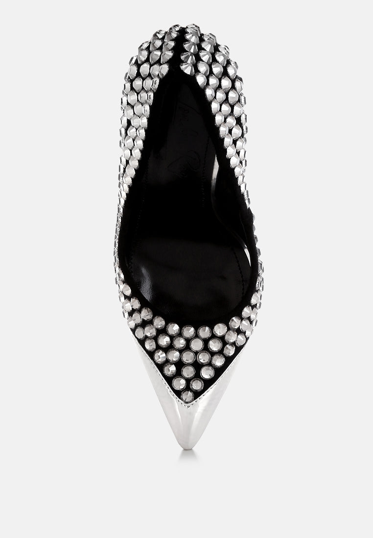 diamante embellished stiletto pumps#colour_black