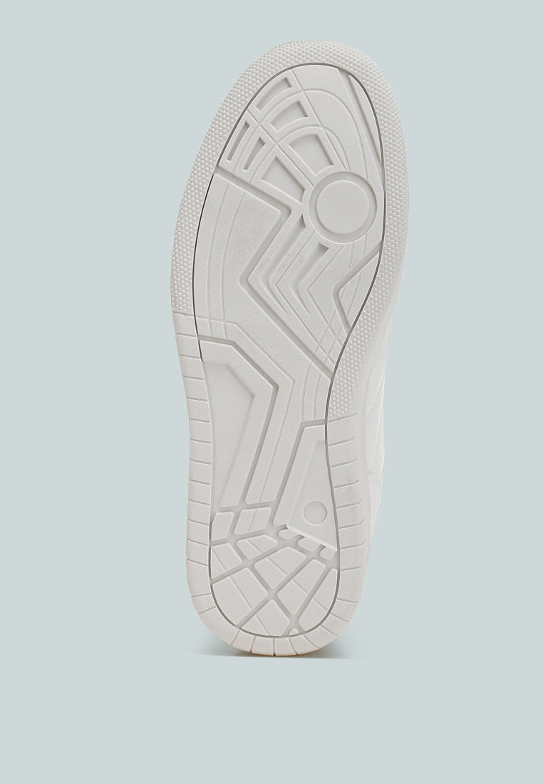 women surfer faux leather casual sneakers#color_white