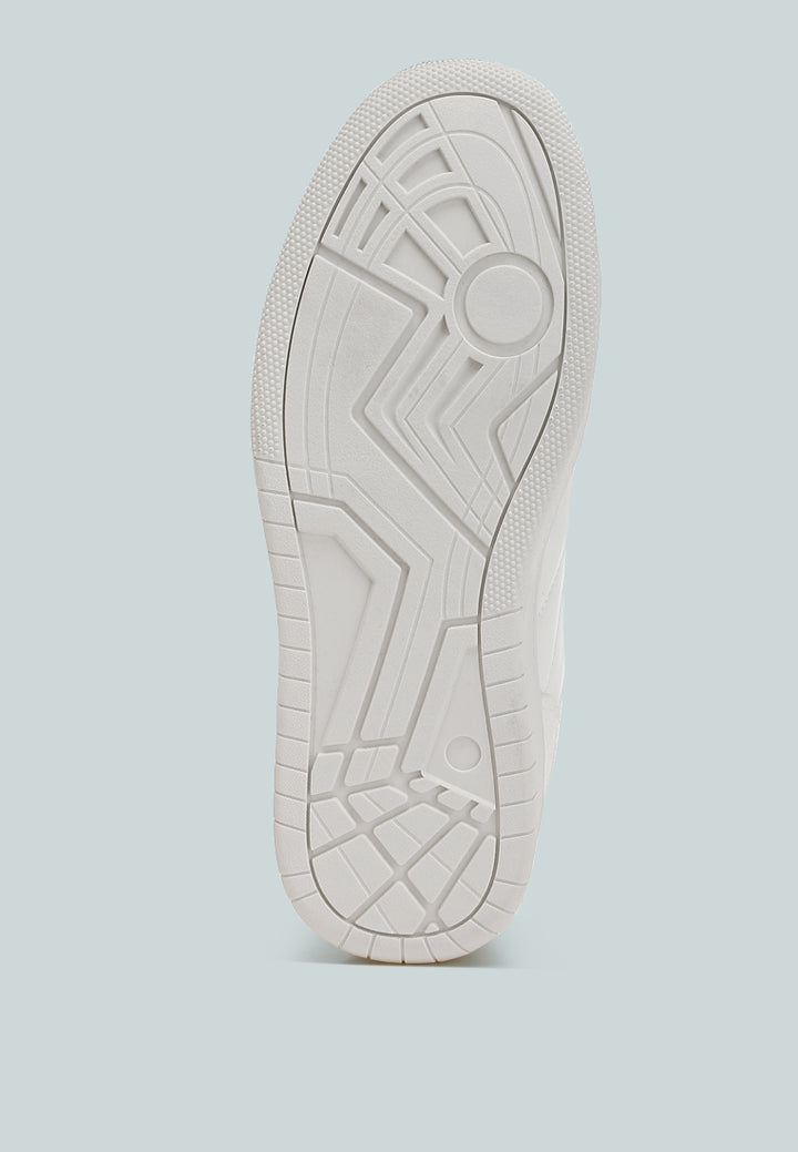 women surfer faux leather casual sneakers#color_white