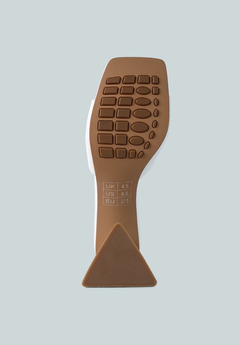 women triangle block heeled croc sandals#color_white