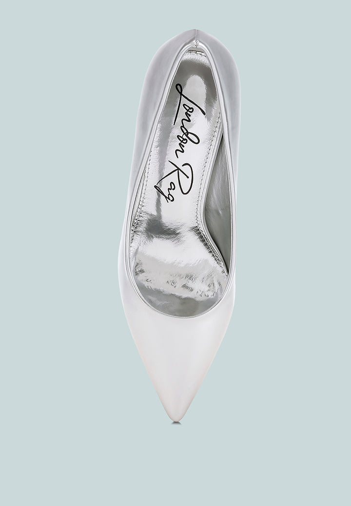 women metallic fantasy heel pumps#color_silver