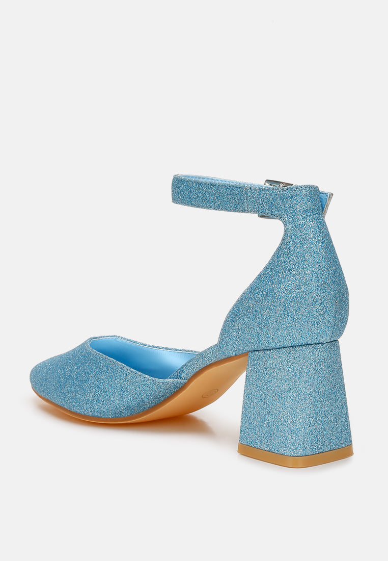 women glitter block heel sandals
#color_blue