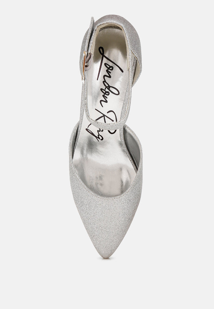 women glitter block heel sandals
#color_silver