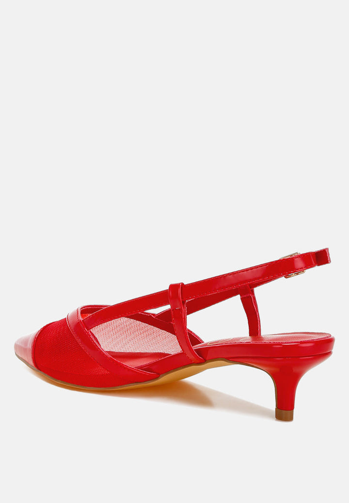 women mesh slingback sandals#color_red