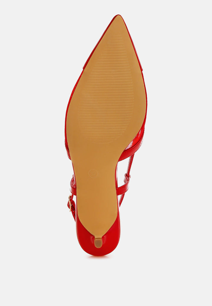 women mesh slingback sandals#color_red
