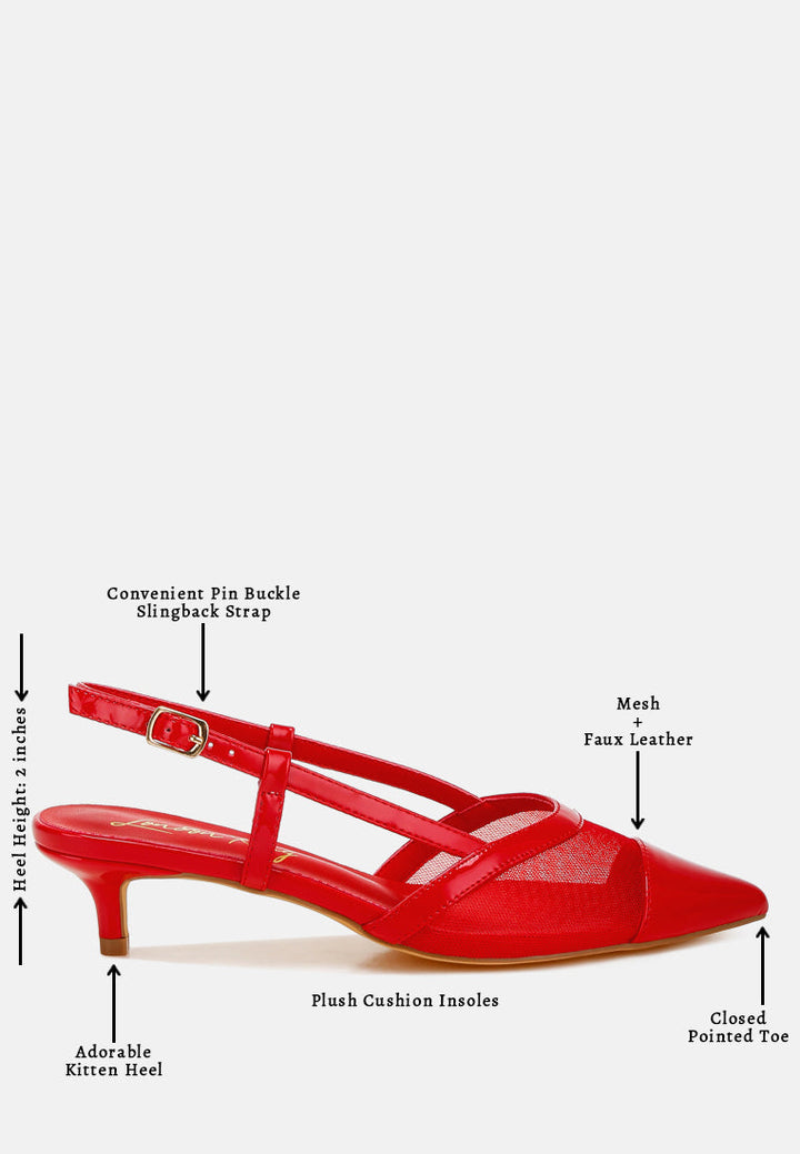 women mesh slingback sandals#color_red