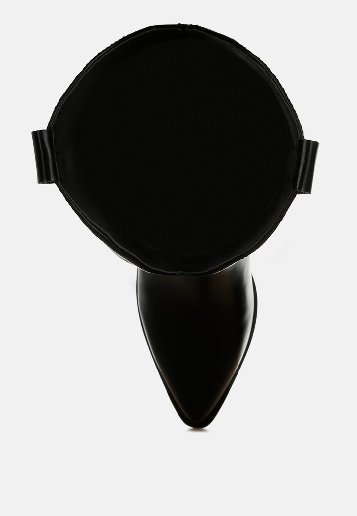 Women Winged Patchwork Cowboy Boots