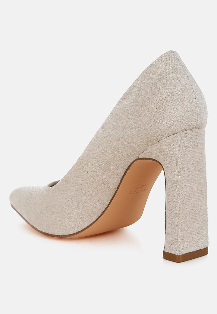 slim block heel pumps#color_beige