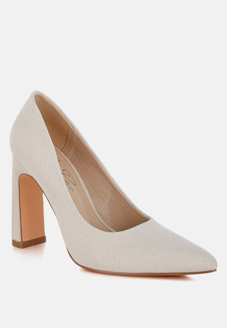 slim block heel pumps#color_beige
