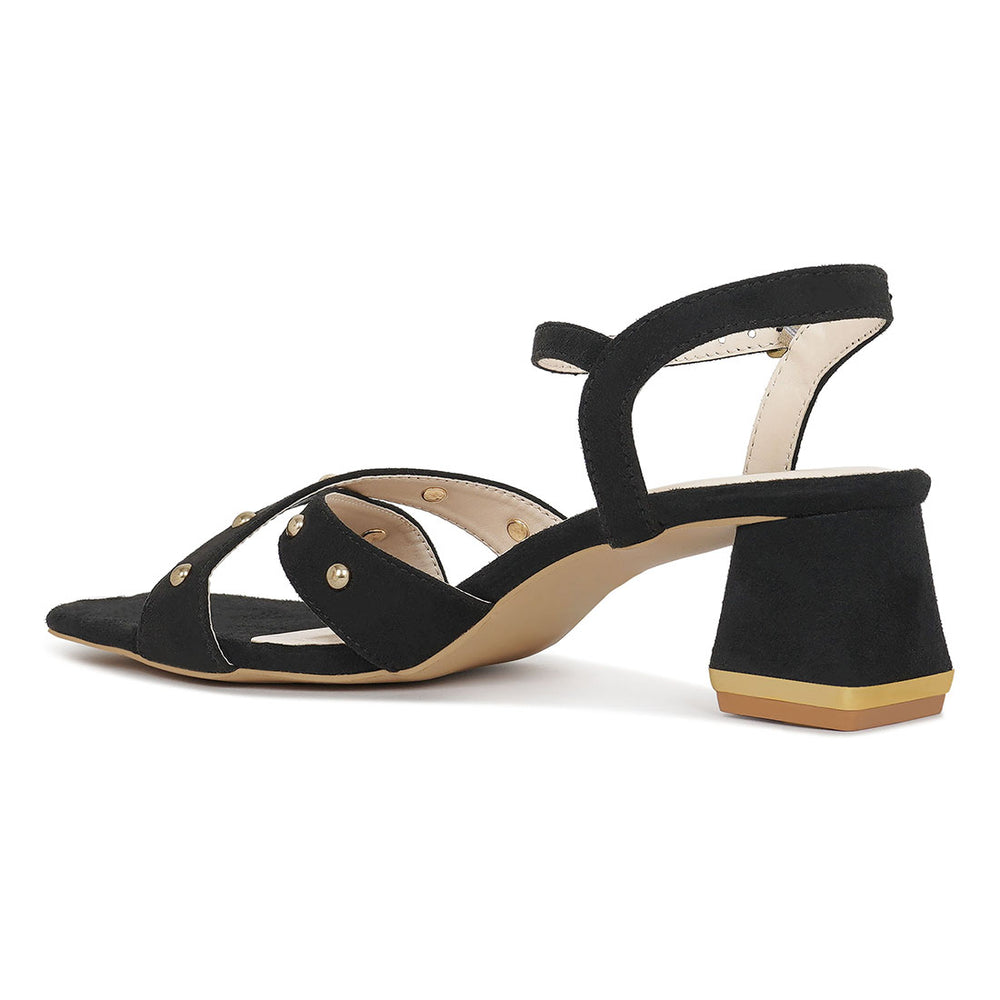 open-toe studded ankle strap sandals#color_black