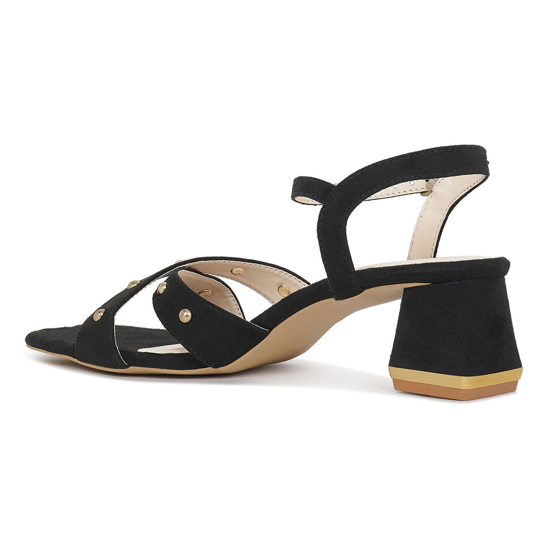 open-toe studded ankle strap sandals#color_black