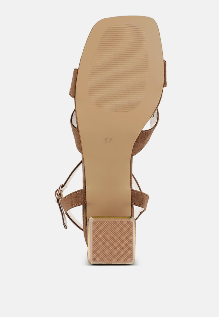 open-toe studded ankle strap sandals#color_tan