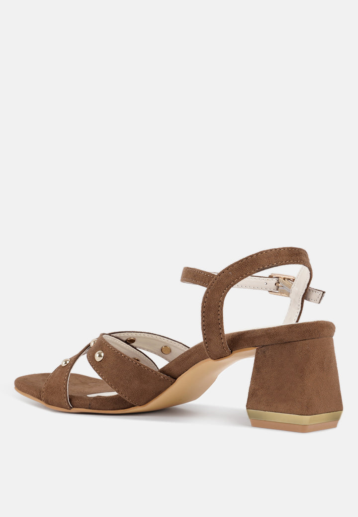 open-toe studded ankle strap sandals#color_tan