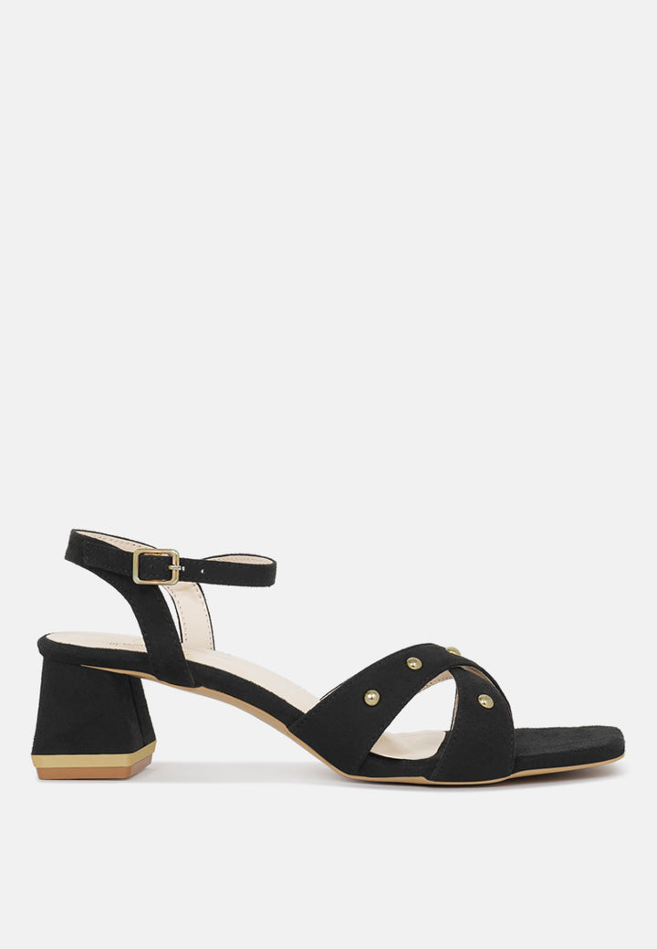 open-toe studded ankle strap sandals#color_black