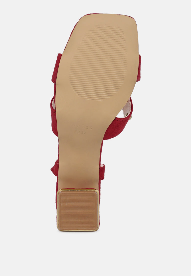 open-toe studded ankle strap sandals#color_red