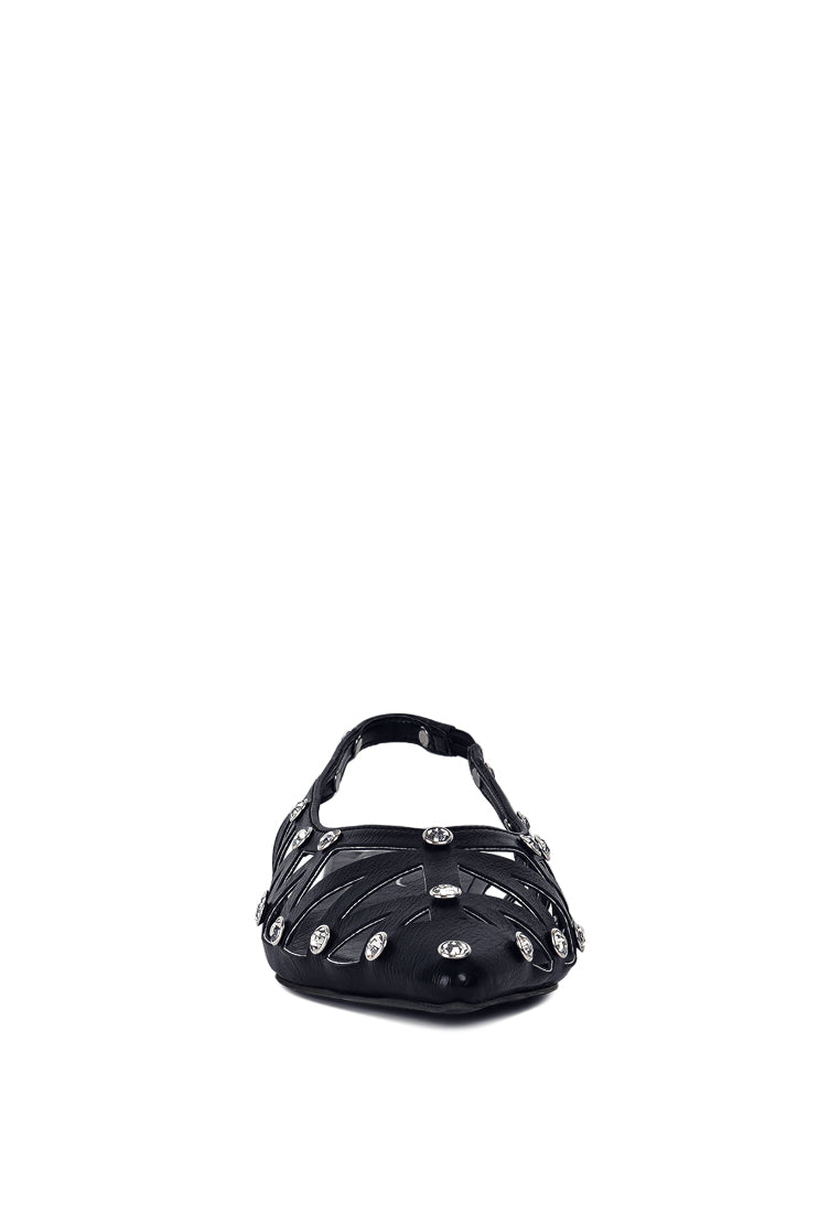 women diamante embellished slingback sandals#color_silver 