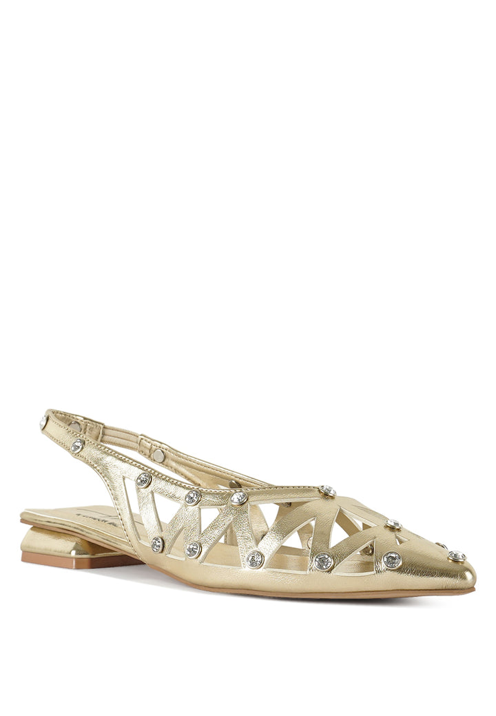 Women Diamante Embellished Slingback Sandals