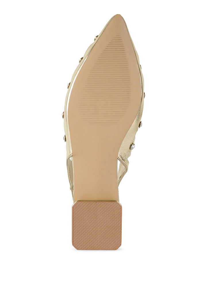 Women Diamante Embellished Slingback Sandals