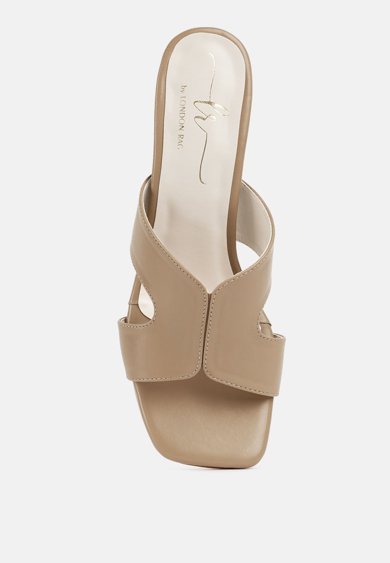 women square toe block heels#color_beige