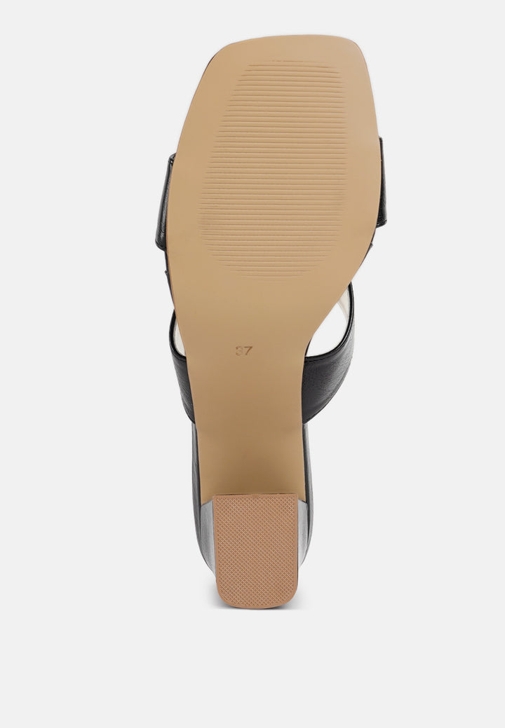 women square toe block heels#color_black