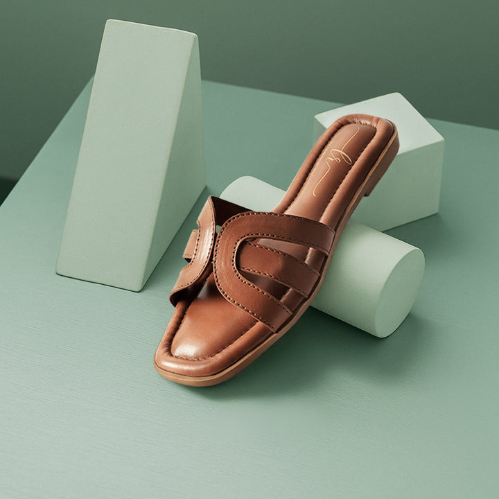 faux leather flat heel slip ons#color_tan