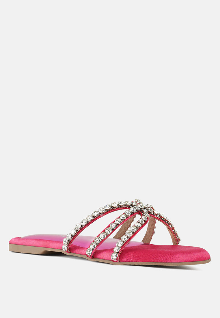 dimante strap flat sandals#color_fuchsia