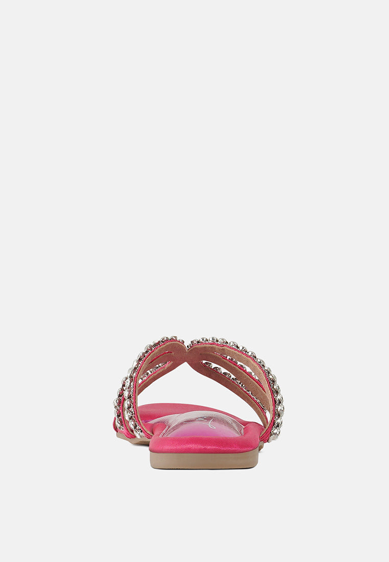 dimante strap flat sandals#color_fuchsia