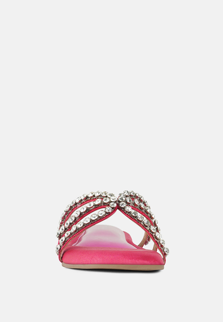 dimante strap flat sandals#color_fuchsia