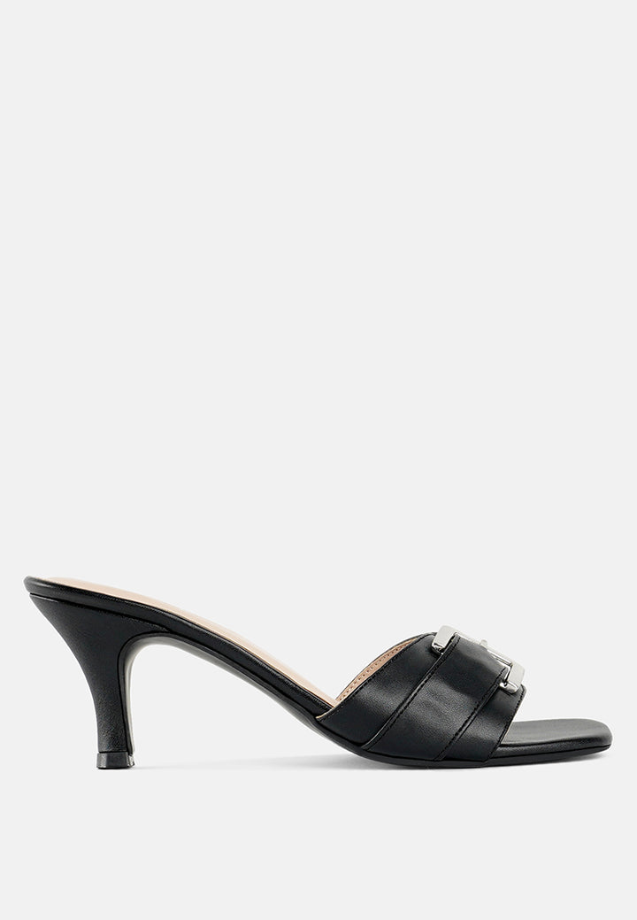 women buckle detail heels#color_black