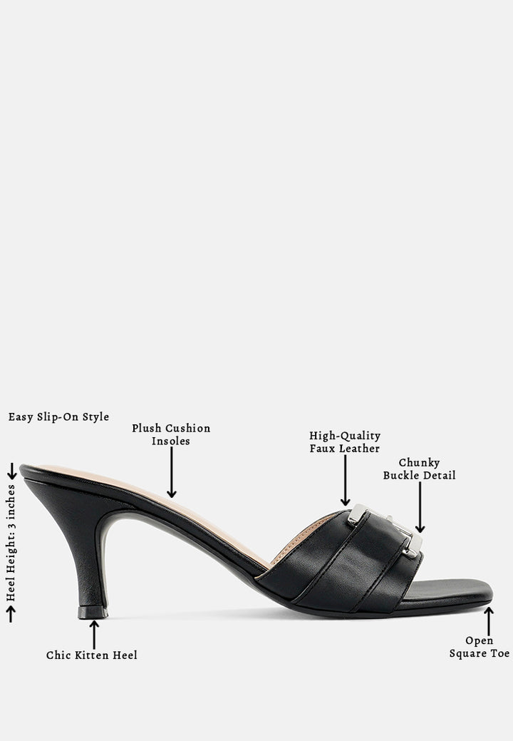 women buckle detail heels#color_black